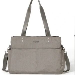 baggallini Women's The Only Bag Tote Bag with Crossbody Strap Sterling Shimmer